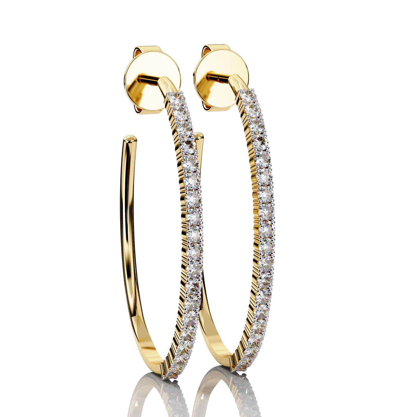 Hoop Diamond 18K Earring