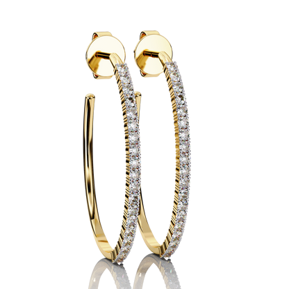 Hoop Diamond 18K Earring