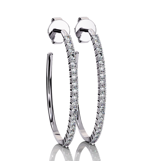 Hoop Diamond 18K Earring