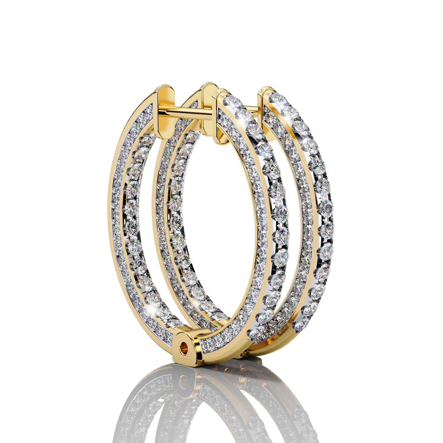 Evie Diamond Hoop Earring