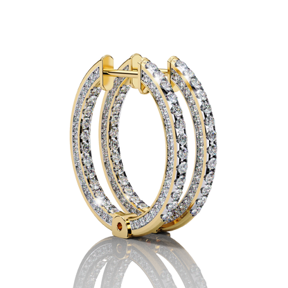 Evie Diamond Hoop Earring