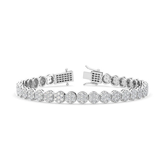 Cluster 4.25ct Diamond Bracelet