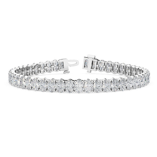 Tennis Oval 8ct Diamond Bracelet