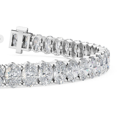 Tennis Oval 8ct Diamond Bracelet