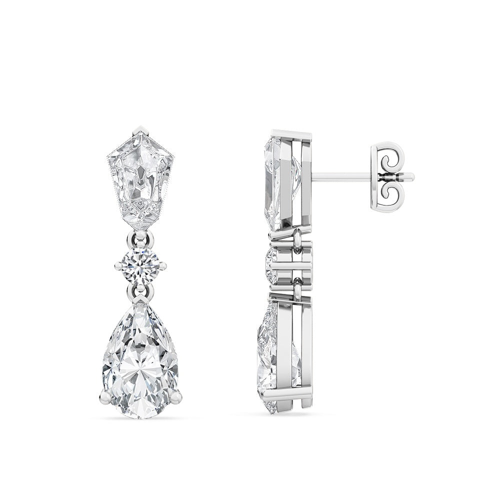 Drop Pear Diamond 18K Earrings