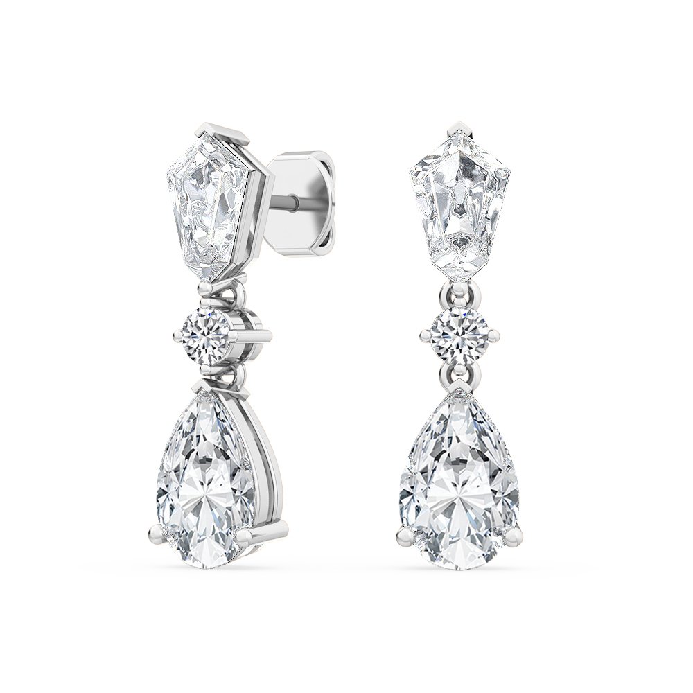 Drop Pear Diamond 18K Earrings