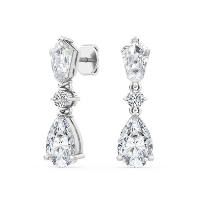 Drop Pear Diamond 18K Earrings