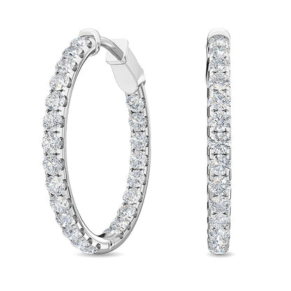 Hoop Diamond 18K Earrings