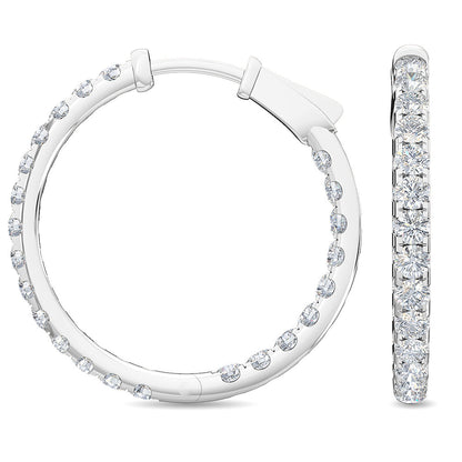 Hoop Diamond 18K Earrings