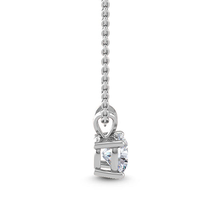 Round Solitaire Pendant 18k Necklace