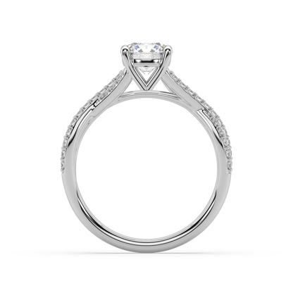 Classic Prong Round Lab Grown Prong 18K Engagement Ring