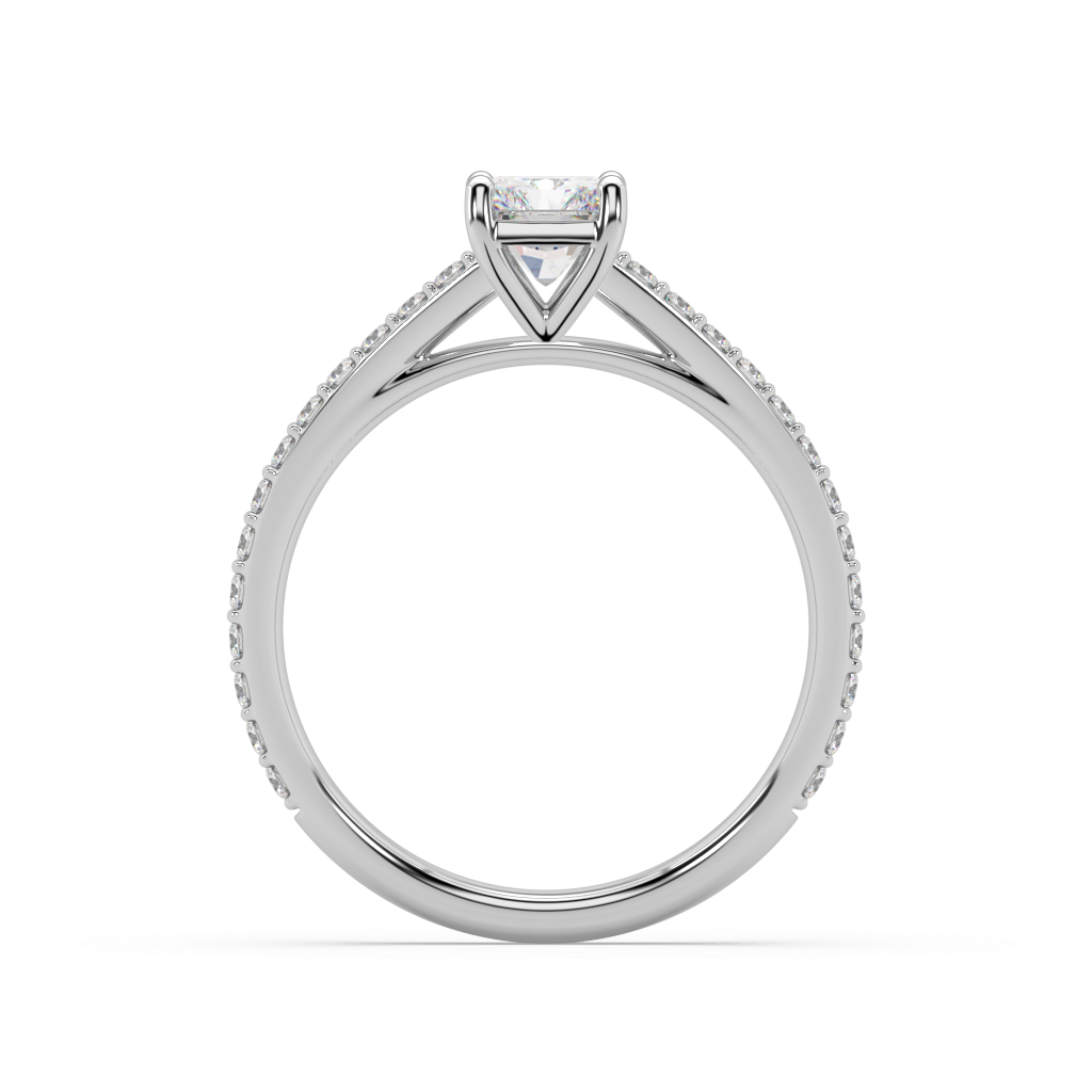 Carmen Classic Prong Radiant Cut Lab Grown Prong 18K Engagement Ring