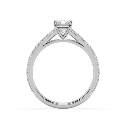 Carmen Classic Prong Radiant Cut Lab Grown Prong 18K Engagement Ring