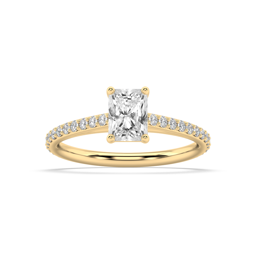 Carmen Classic Prong Radiant Cut Lab Grown Prong 18K Engagement Ring