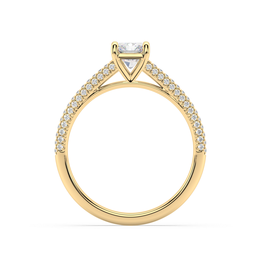 Carmen Classic Prong Radiant Cut Lab Grown Prong 18K Engagement Ring