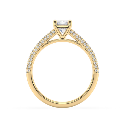 Carmen Classic Prong Radiant Cut Lab Grown Prong 18K Engagement Ring