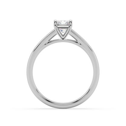 Carmen Classic Prong Radiant Cut Lab Grown Plain 18K Engagement Ring