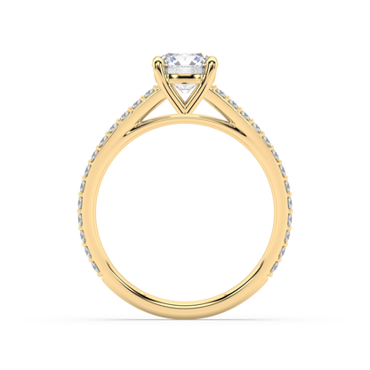 Carmen Classic Prong Round Lab Grown Prong 18K Engagement Ring