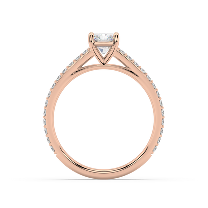 Carmen Classic Prong Radiant Cut Lab Grown Prong 18K Engagement Ring