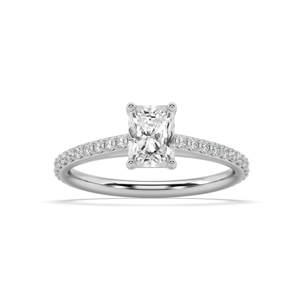 Carmen Classic Prong Radiant Cut Lab Grown Prong 18K Engagement Ring