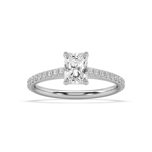 Carmen Classic Prong Radiant Cut Lab Grown Prong 18K Engagement Ring