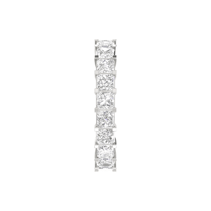 Princess Cut Lab Grown 18K Wedding Diamond Band