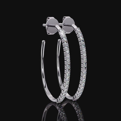 Hoop Diamond 18K Earring