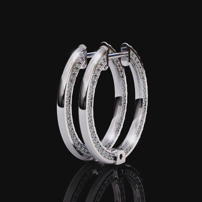 Evie Diamond Hoop Earring